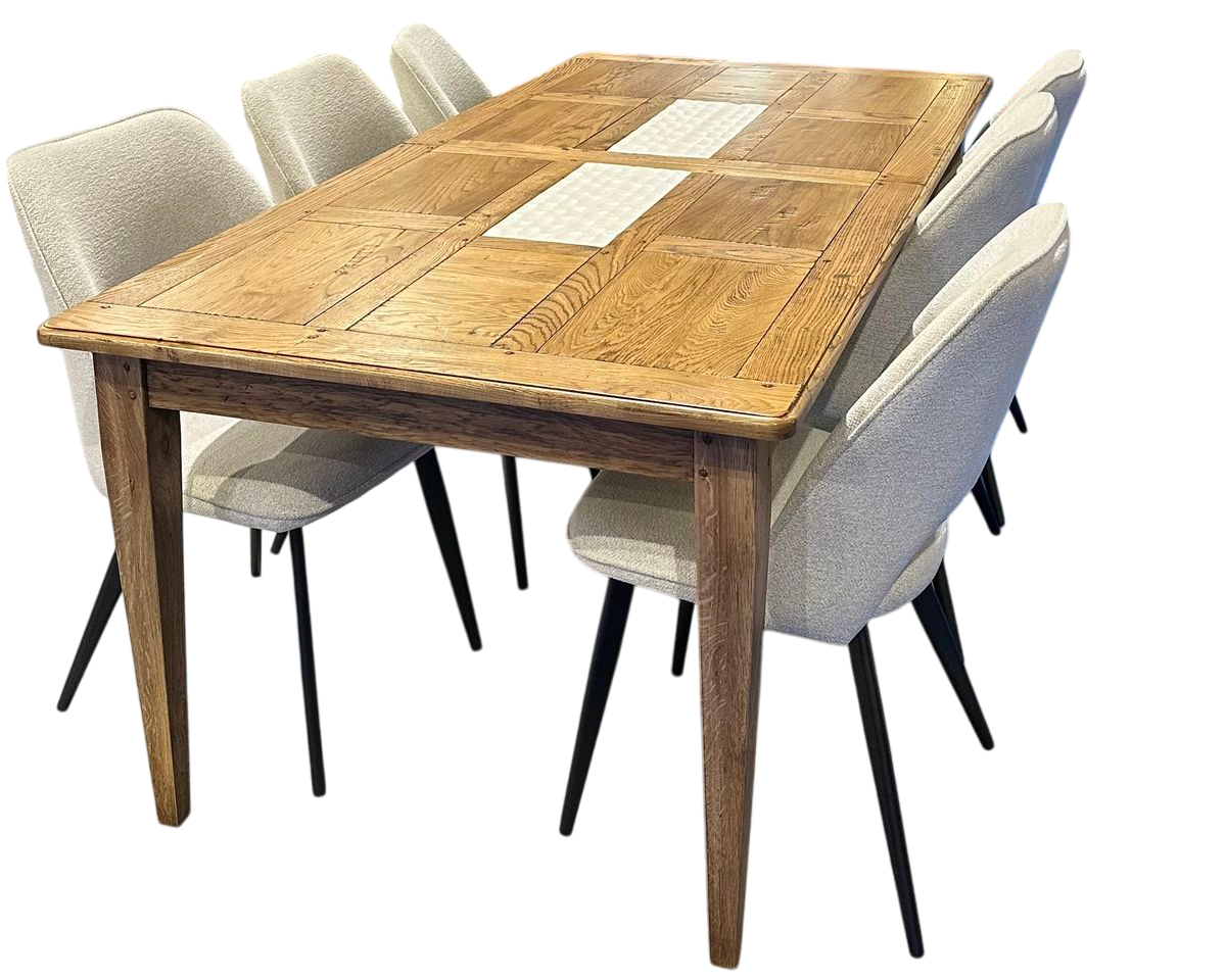 Table à allonges MARGOT - bois de chêne massif